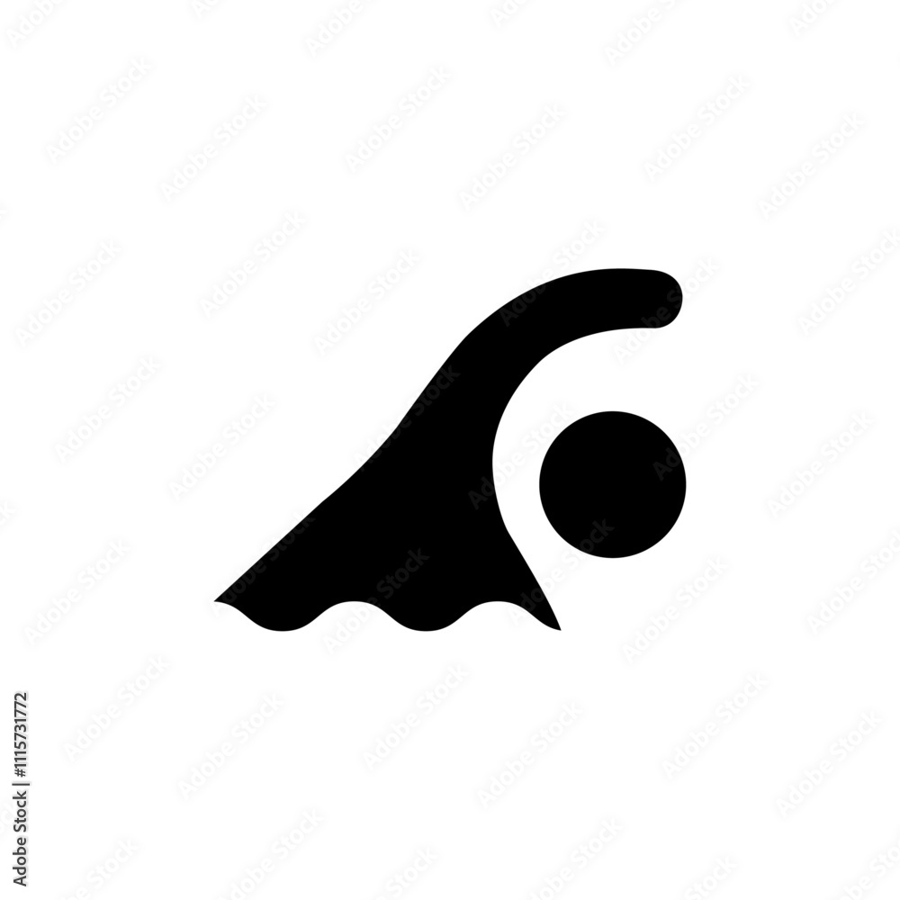 Poster swimming icon web design in vector