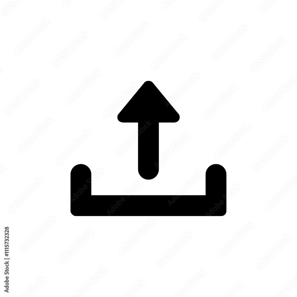 Aufkleber Upload icon web design in vector