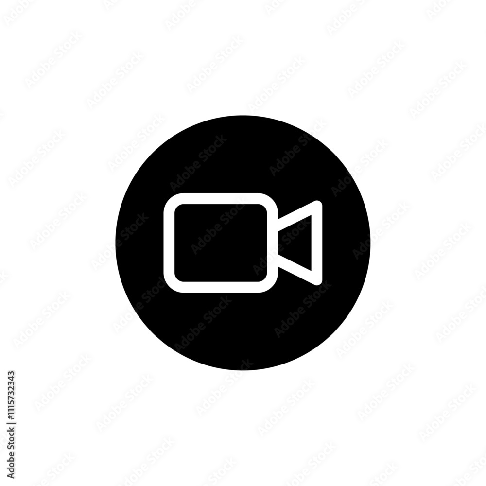 Poster video call icon web design in vector