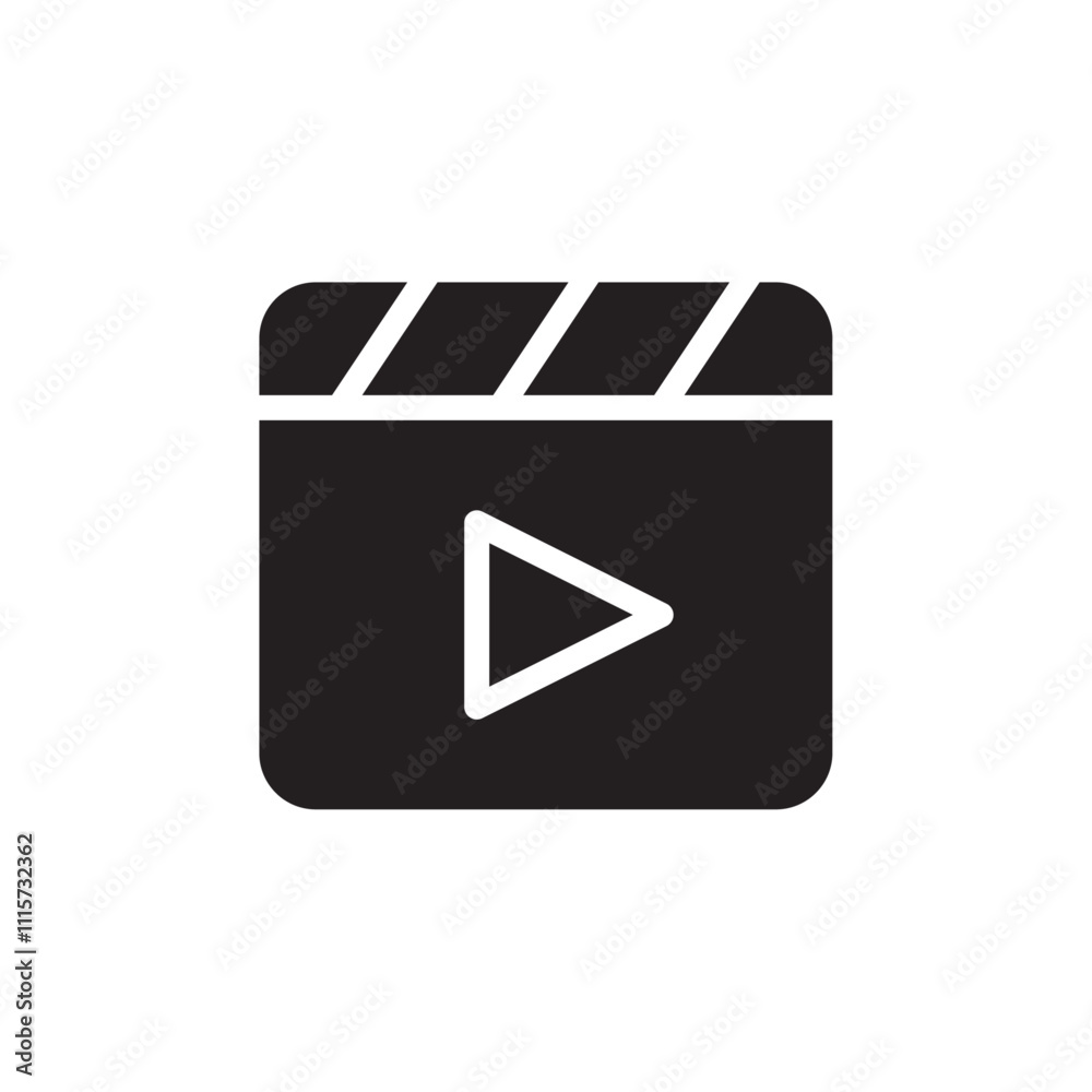 Poster video icon web design in vector