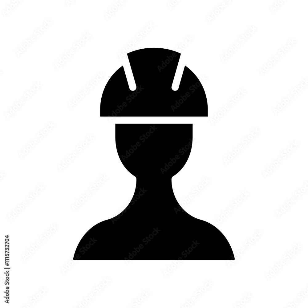 Aufkleber Worker icon web design in vector