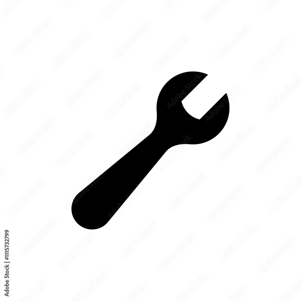 Poster wrench icon web design in vector