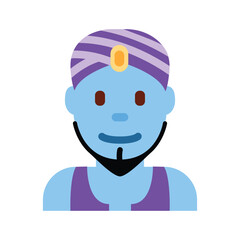 Obraz premium Genie Vector Icon - Magical Wish-Granting Spirit Design