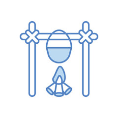 Camp Kitchen Setup vector icon