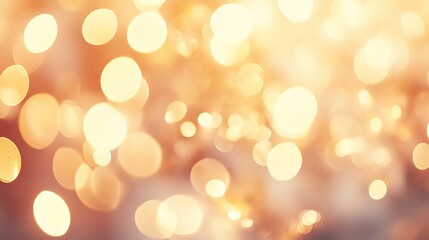 Obraz premium Abstract background with soft, blurred bokeh lights in warm tones.
