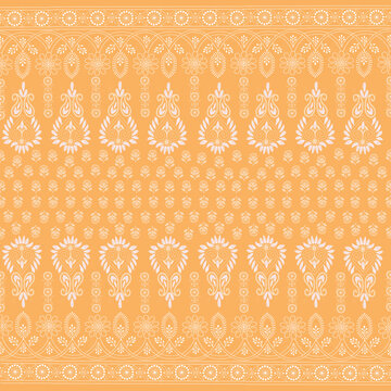 Floral seamless Chikankari embroidery patterns suitable for background wallpapers, printed textile patterns and other home decor articles