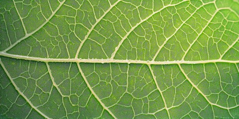Obraz premium Leaf with water droplets vibrant green tones high detail macro perspective natural and fresh look bright outdoor lighting minimalist design