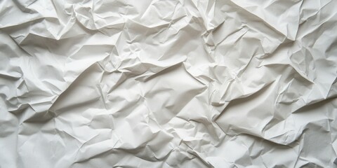 Fototapeta premium Crumpled white sheet texture soft folds and visible details neutral tones minimalist design smooth and clean surface studio lighting