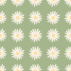 seamless pattern with daisies