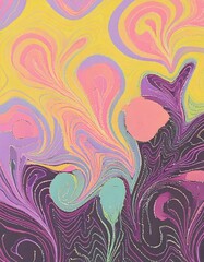 Naklejka premium Pastel seamless pattern of abstract art for background and decoration. Nature of art with colorful. 