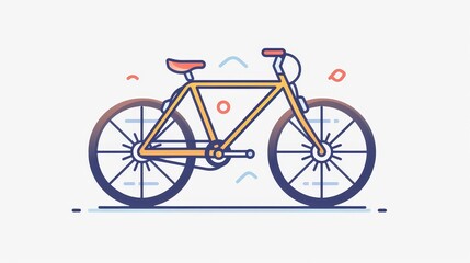 Fototapeta premium flat design illustration of a bicycle
