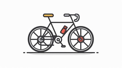 Fototapeta premium flat design illustration of a bicycle