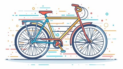 Fototapeta premium flat design illustration of a bicycle