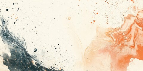 splattered ink patterns and smooth paint gradients soft earthy tones artistic and textured modern aesthetic