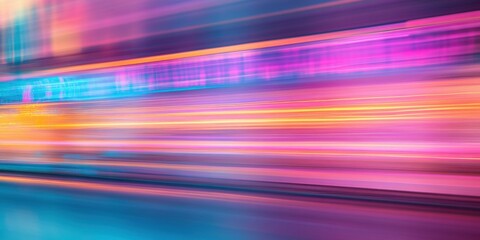 Abstract soft-focus blur of multicolored lights blending vibrant tones with smooth transitions and a festive feel