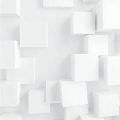 Abstract White Cube Background