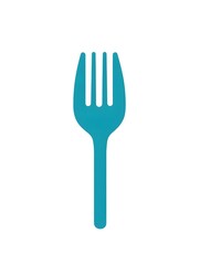 Blue Fork utensil icon tool logo symbol tableware for eating food