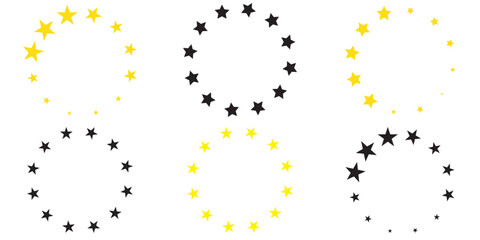 Obraz premium Star in circle vector icon. European union flag symbol. EPS 10