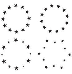 Obraz premium The wreath of stars of EU isolated on white background. Vector EPS10