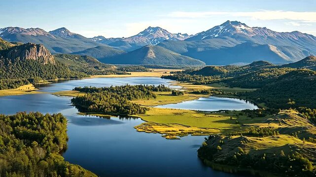 Laguna Blanca Volcanic Landscape with Mapuche Rock Art