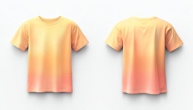 Mockup of a t-shirt with a gradient design studio apparel mockup digital environment front and back view fashion concept for marketing impact