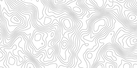 Fototapeta premium White background topography contour map with black curve lines. luxury topographic wavy pattern and geographic grid map patterns, topography line map. Vintage outdoors style. 