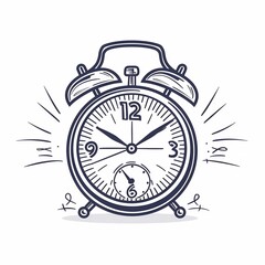 alarm clock vector  on white background.