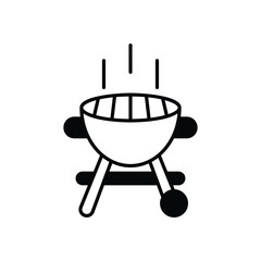 Portable Grill vector icon
