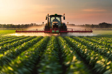 Obraz premium Robot working in a greenhouse smart agricultural technology innovation generative AI