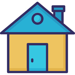 Building vector icon with an isolated background 