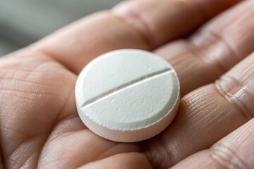 Hand Holding Round Tablet - Clinical Concept