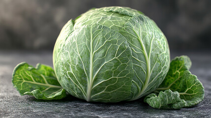 Fototapeta premium cabbage with green leaves 