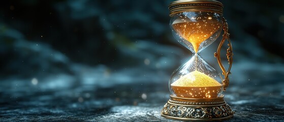 Fototapeta premium [vintage texture period chic] Golden Snitch over Hogwarts Clock Tower, Magical Quidditch Icon