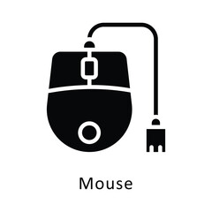 Fototapeta premium Mouse Vector Glyph Icon. Eps file 10