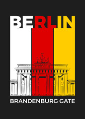 The Historic Brandenburg Gate in Berlin, Germany