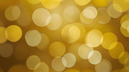 Golden Bokeh Abstract Background: Festive Blurred Lights and Circles