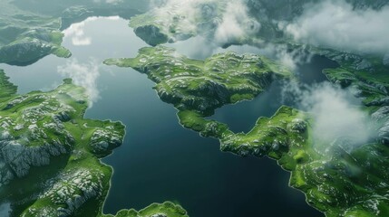 Ultra HD Abstract Textures of Lakes: Captivating Aerial Views for Nature and Landscape Projects in Stunning Quality