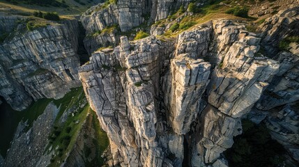 Obraz premium Stunning Aerial View of Rugged Mountain Landscape Captured in Ultra HD 7K Resolution Ideal for Nature and Adventure Themes