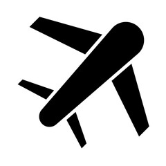 Airplane Delivery glyph icon
