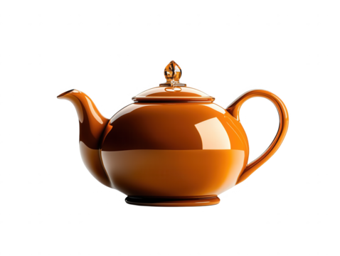 Classic teapot studio setup elegant brewing techniques unveiled, Transparent background.