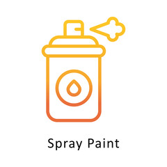 Spray Paint  Vector Gradient Outline Icon. Eps file 10