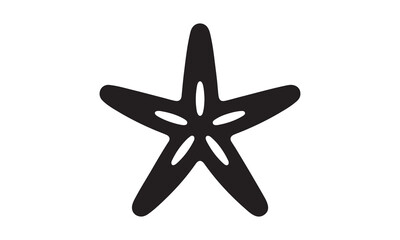 Fototapeta premium starfish engraving black and white outline, Starfish silhouette vector illustration
