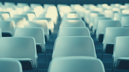 Naklejka premium Empty school hallway, a silent testament to the passage of time and the fleeting nature of youth, where memories of laughter and learning linger in the air, waiting to be rediscovered.