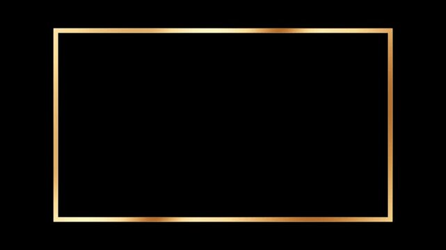 Golden rectangle border animation, alpha channel