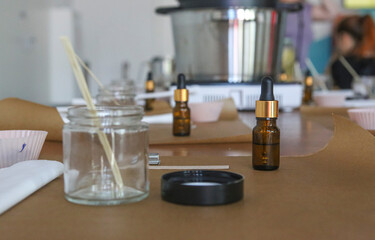 Set for crafting candle