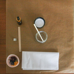 Set for crafting candle