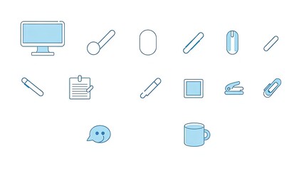 set of icons for web. icon set office