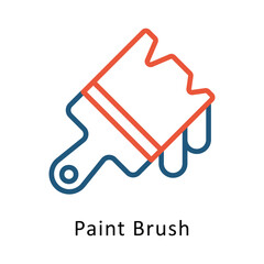 Paint Brush Vector two Colors Icon. Eps file 10