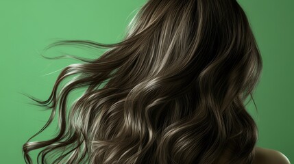 Naklejka premium Green screen hair