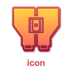 Fototapeta premium Gold Binoculars icon isolated on white background. Find software sign. Spy equipment symbol. Vector